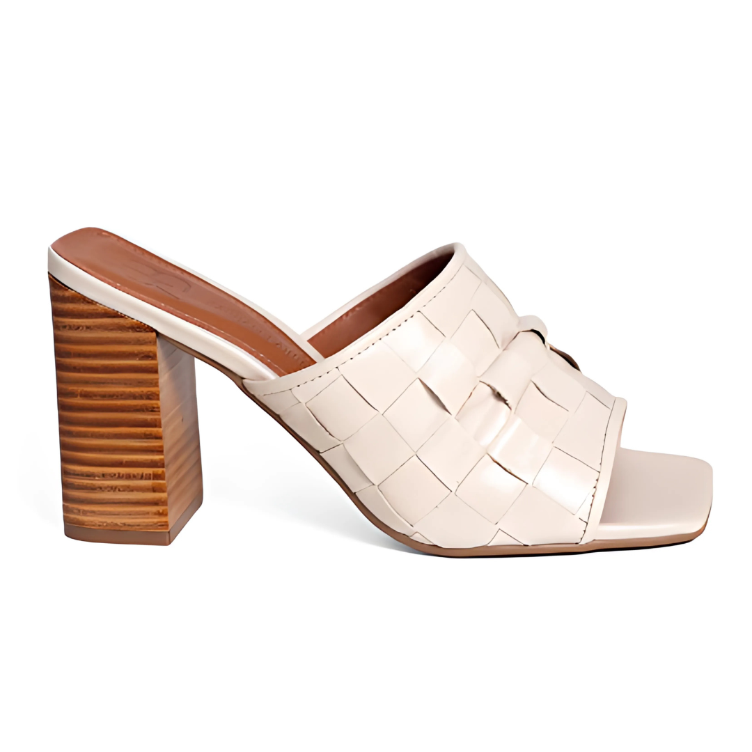 Fleur Blanche Block Heels