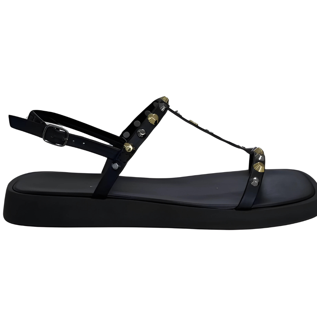 Noir Stud Sandals