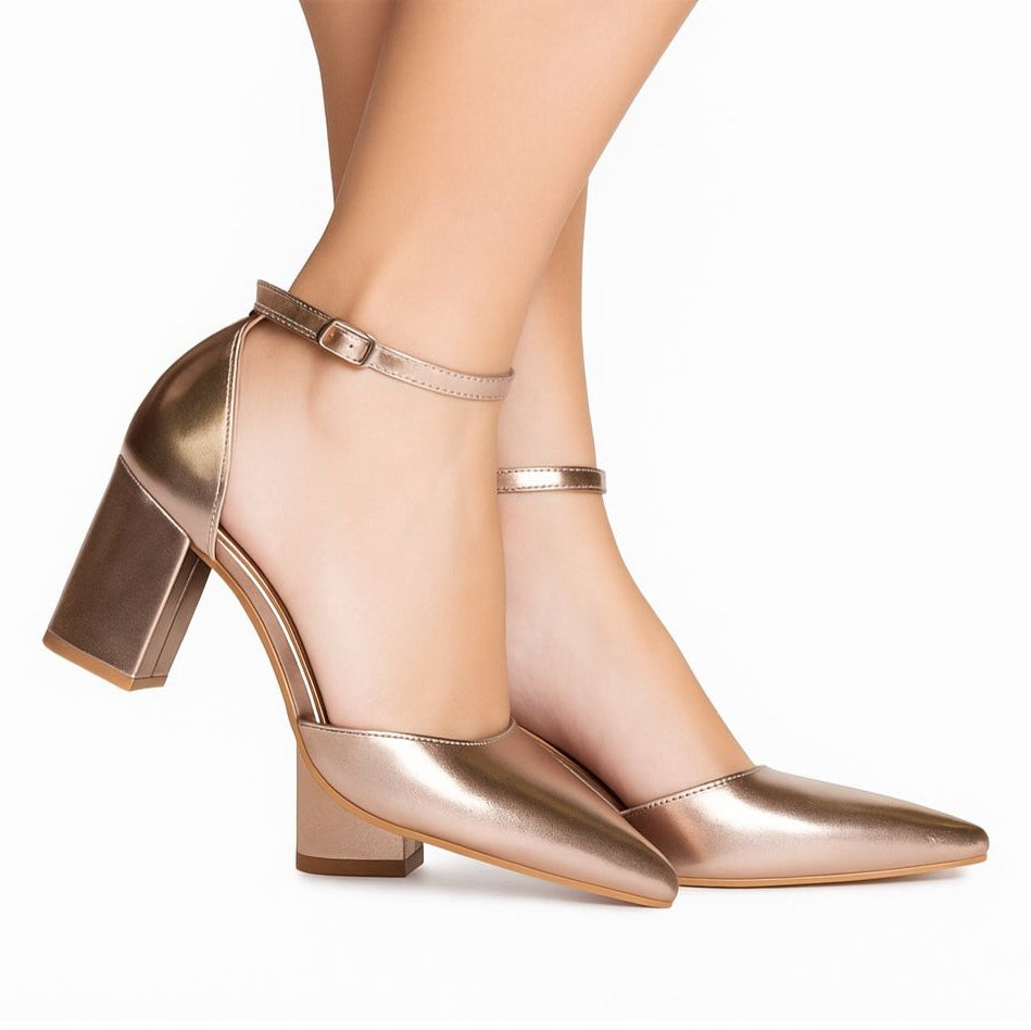 Rose Gold Block Heels